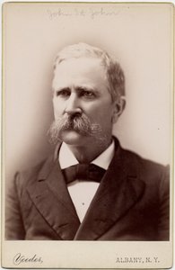 John Pierce St John (1833-1916), Amerikaanse politicus, 8e gouverneur van Kansas; foto door Aaron Veeder, Albany, NY